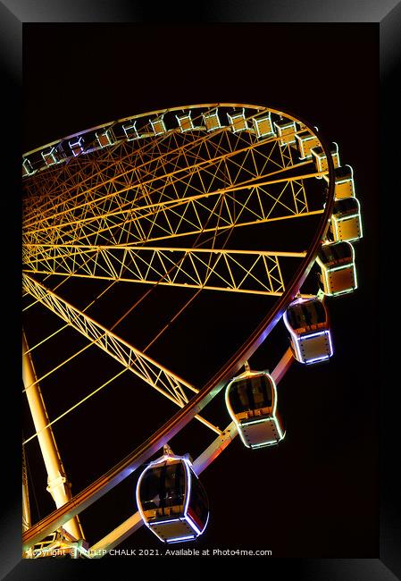York wheel by night 150 Framed Print by PHILIP CHALK