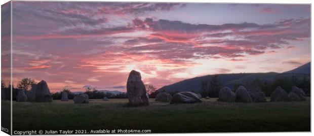 Castle Rigg Stone Circle, Lake Dsitrict Canvas Print by Jules Taylor