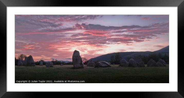 Castle Rigg Stone Circle, Lake Dsitrict Framed Mounted Print by Jules Taylor