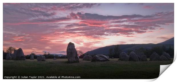 Castle Rigg Stone Circle, Lake Dsitrict Print by Jules Taylor
