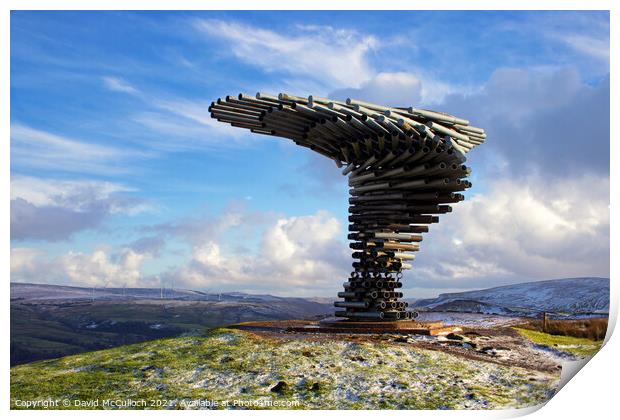 Winter Sun on the Singing Ringing Tree Print by David McCulloch