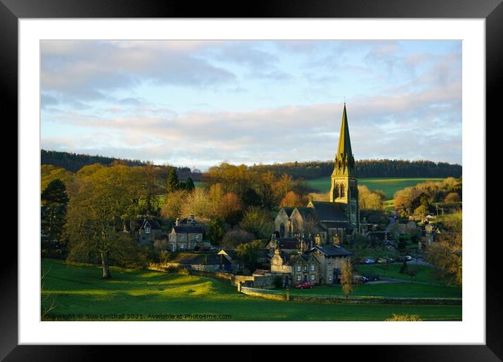 Edensor at dawn  Framed Mounted Print by Sue Lenthall