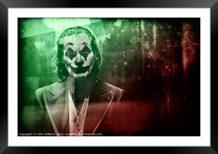 The Joker Art Image Framed Mounted Print by John Williams