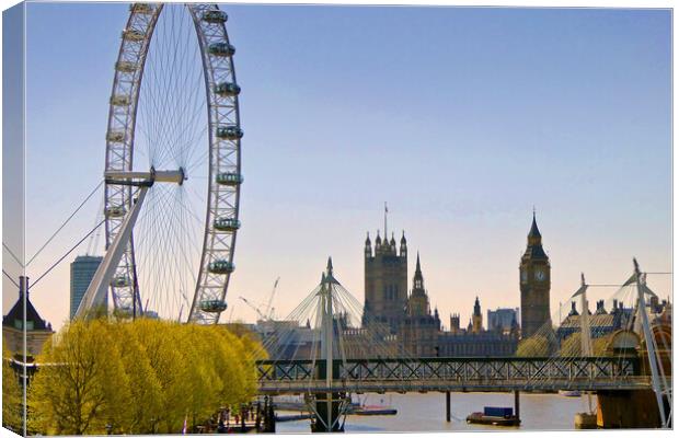 Majestic London Landmarks Canvas Print by Andy Evans Photos