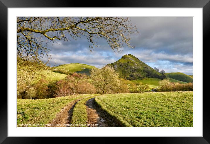 Along the lane to Parkhouse hill Framed Mounted Print by Chris Drabble