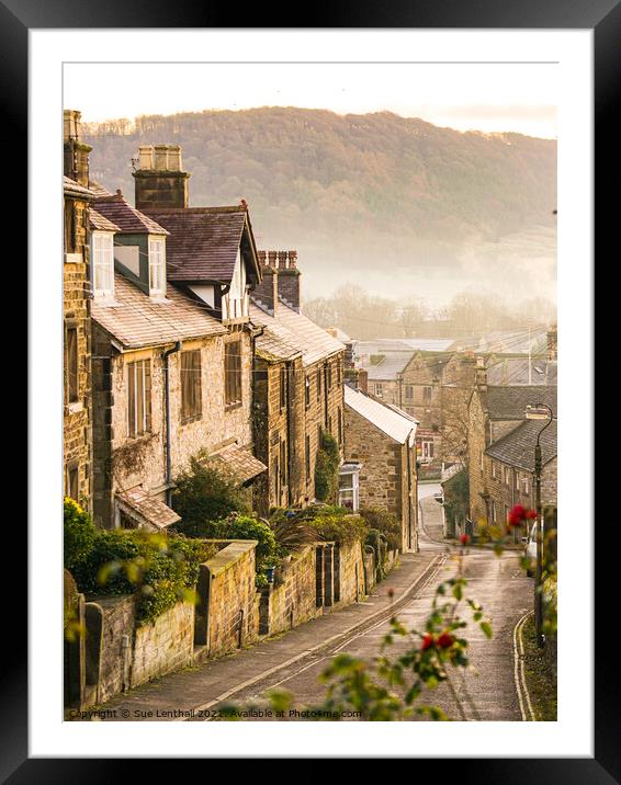 Pretty street of Bakewell  Framed Mounted Print by Sue Lenthall