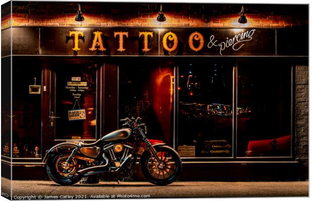 Tattoo and piercing Canvas Print by James Catley