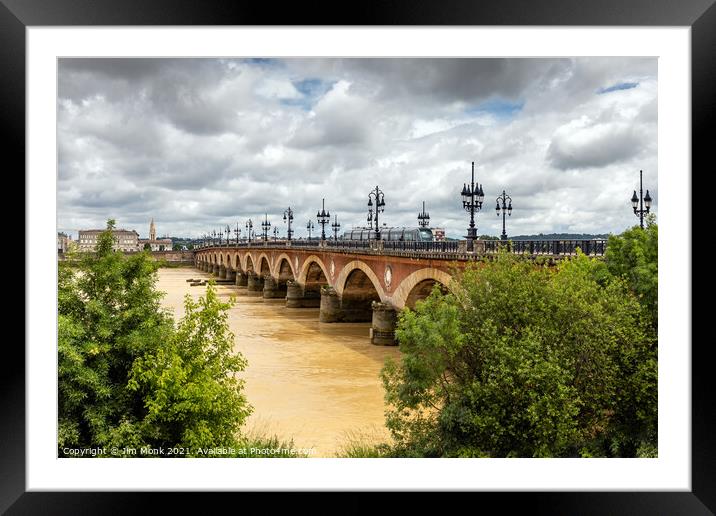 Pont de Pierre, Bordeaux Framed Mounted Print by Jim Monk