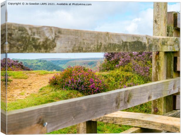 A walk on the North York Moors Canvas Print by Jo Sowden