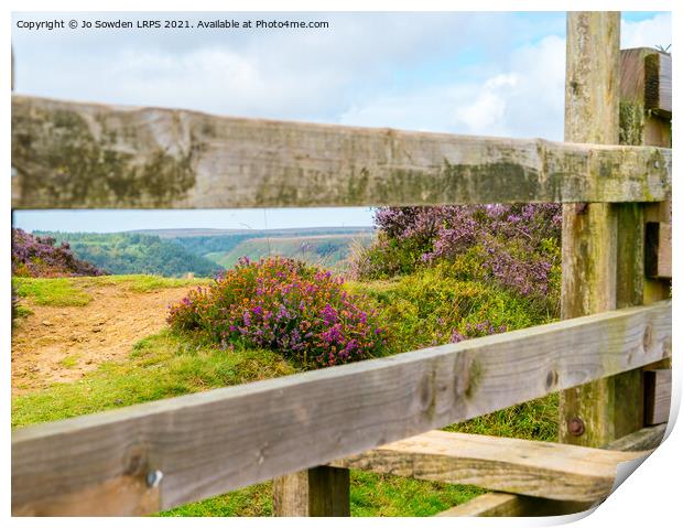 A walk on the North York Moors Print by Jo Sowden
