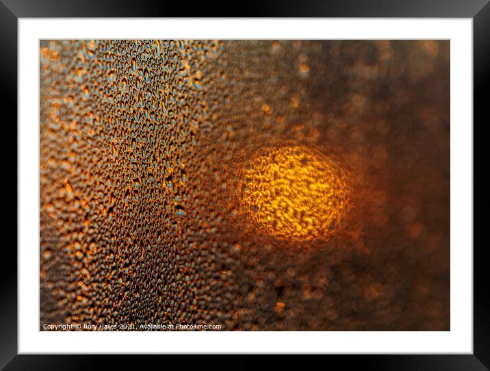 Water on Glass Framed Mounted Print by Rory Hailes