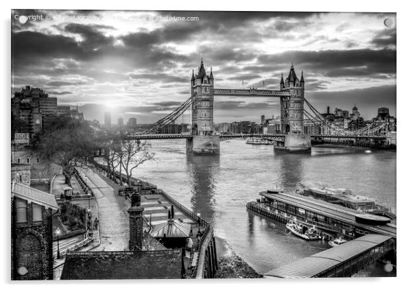 Tower Bridge in Monochrome Acrylic by K7 Photography