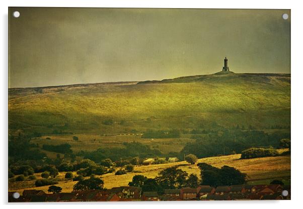 Lancashire Landscape Acrylic by Sandra Pledger