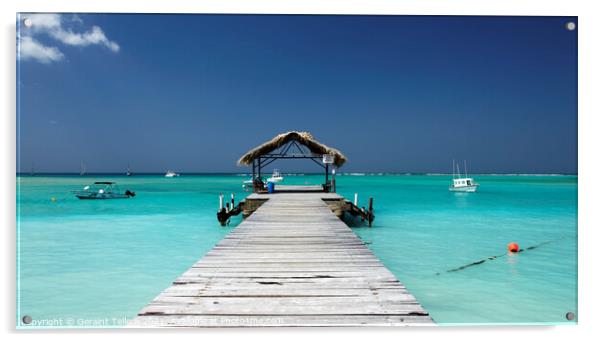 Pigeon Point pier, Tobago, Caribbean Acrylic by Geraint Tellem ARPS