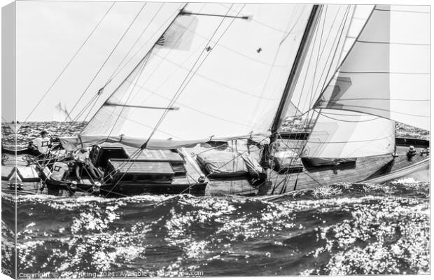 Classic yacht "The Blue Peter" Canvas Print by Ed Whiting