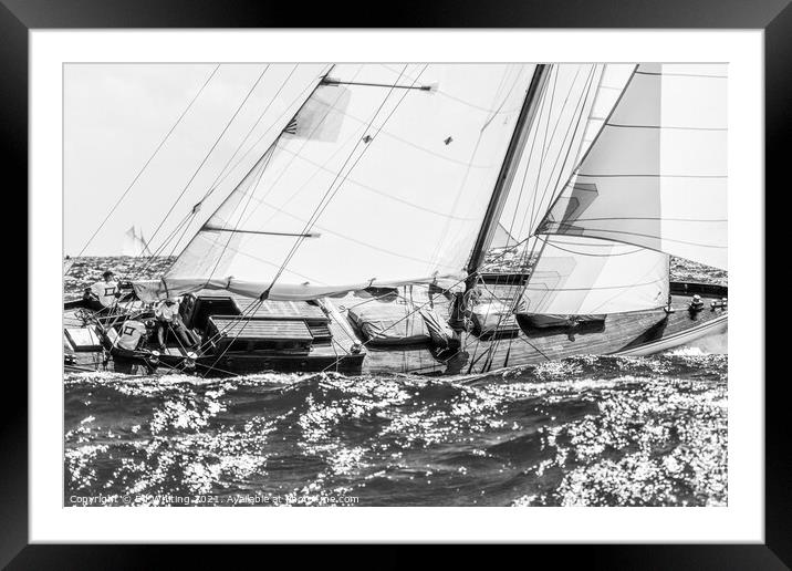 Classic yacht "The Blue Peter" Framed Mounted Print by Ed Whiting