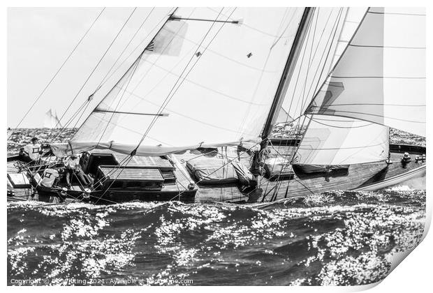 Classic yacht "The Blue Peter" Print by Ed Whiting