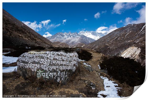 Everest Trail, Nepal. Print by Ed Whiting