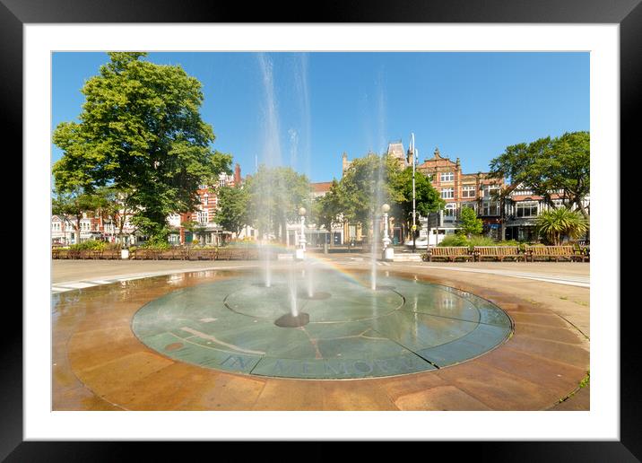 Princess Diana Memorial Gardens in Southport Framed Mounted Print by Roger Green