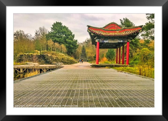 Old Chinese Pagoda in a Liverpool park Framed Mounted Print by Phil Longfoot