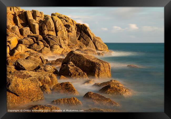 Rugged Porthgwarra Framed Print by CHRIS BARNARD