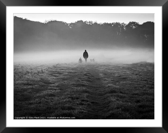 The Dog Walk on a misty morning Framed Mounted Print by That Foto
