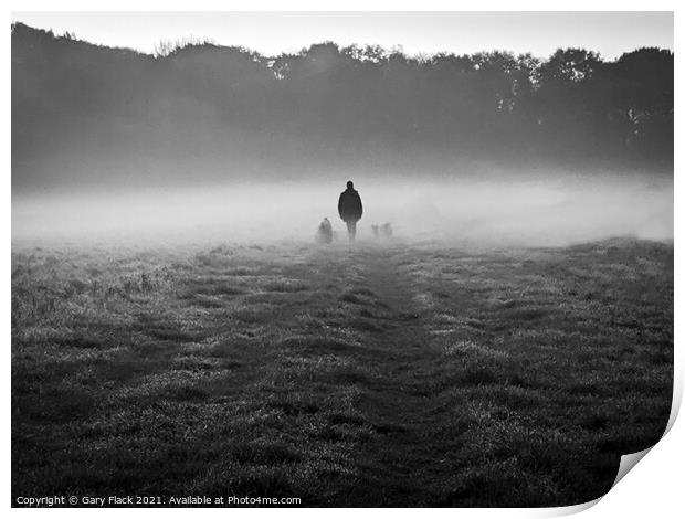 The Dog Walk on a misty morning Print by That Foto