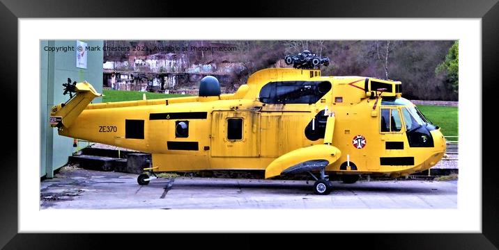 Sea king Helicopter Framed Mounted Print by Mark Chesters