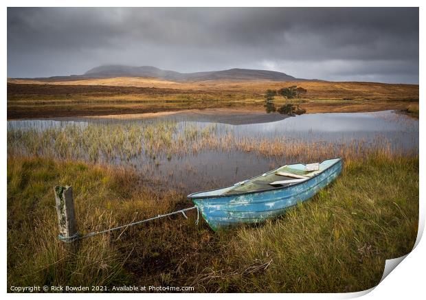 Loch Awe Assynt Scotland Print by Rick Bowden