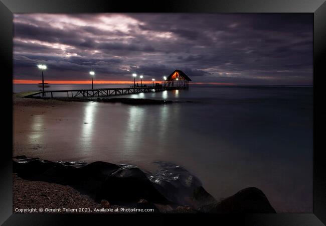 Twilight, Pointe Aux Piments, Mauritius, Indian Ocean Framed Print by Geraint Tellem ARPS