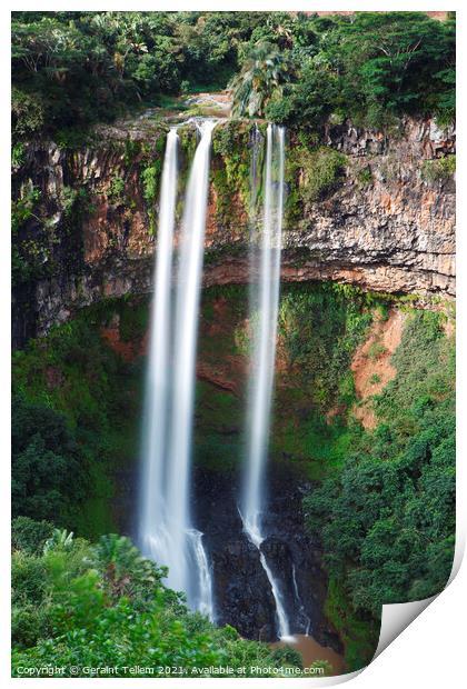 Chamarel Falls, Mauritius Print by Geraint Tellem ARPS