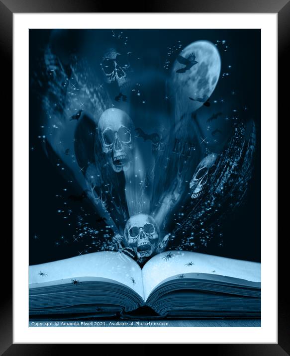 Horror Story Framed Mounted Print by Amanda Elwell