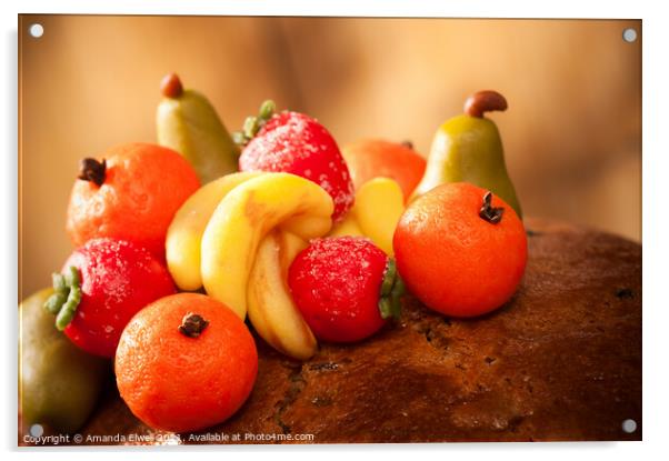 Marzipan Fruits Acrylic by Amanda Elwell