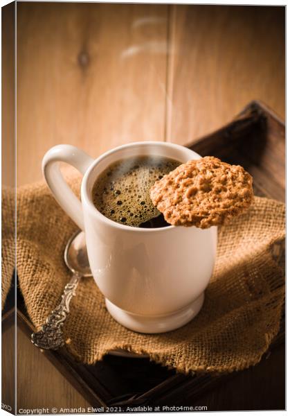 Coffee & Biscuit Canvas Print by Amanda Elwell