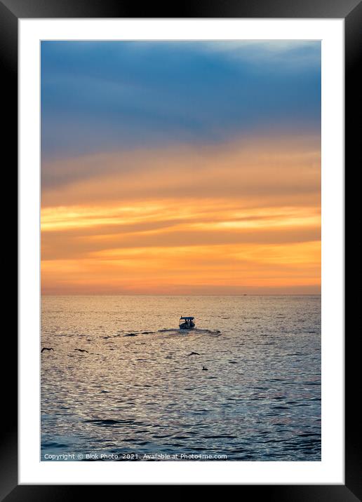 Sunset on the Sea -  Framed Mounted Print by Blok Photo 