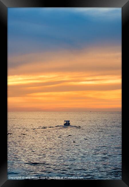 Sunset on the Sea -  Framed Print by Blok Photo 