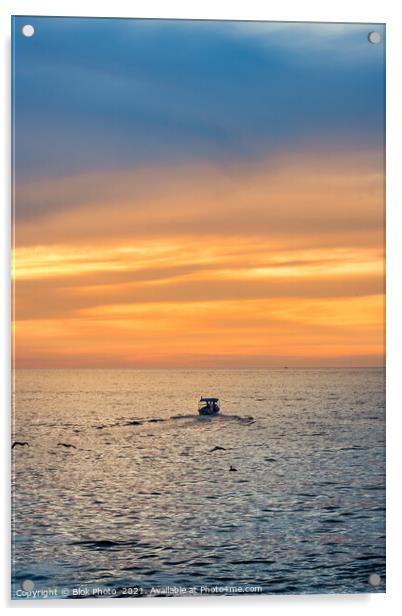 Sunset on the Sea -  Acrylic by Blok Photo 
