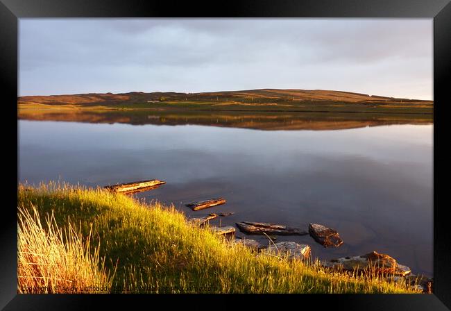 Loch of Yarrows Thrumster Caithness Framed Print by Andy Lightbody