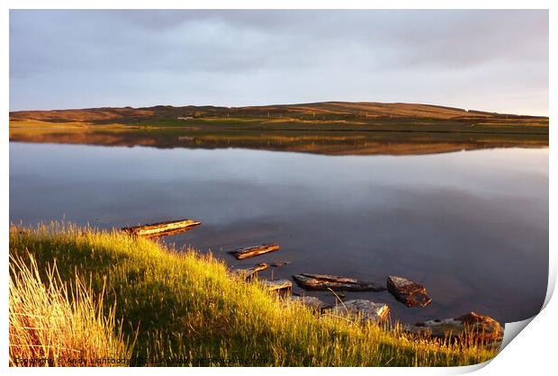 Loch of Yarrows Thrumster Caithness Print by Andy Lightbody
