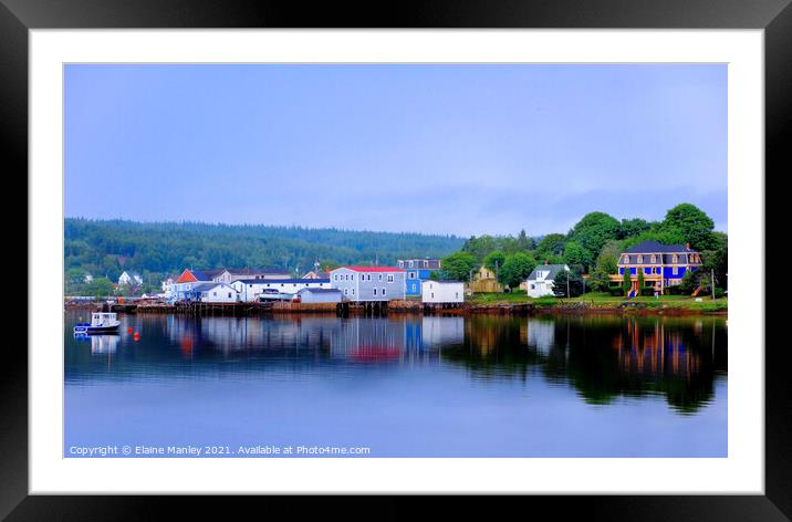 Riverport Nova Scotia Canada Framed Mounted Print by Elaine Manley