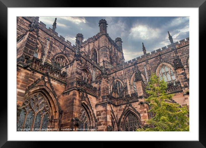 Chester Cathedral Framed Mounted Print by Phil Longfoot