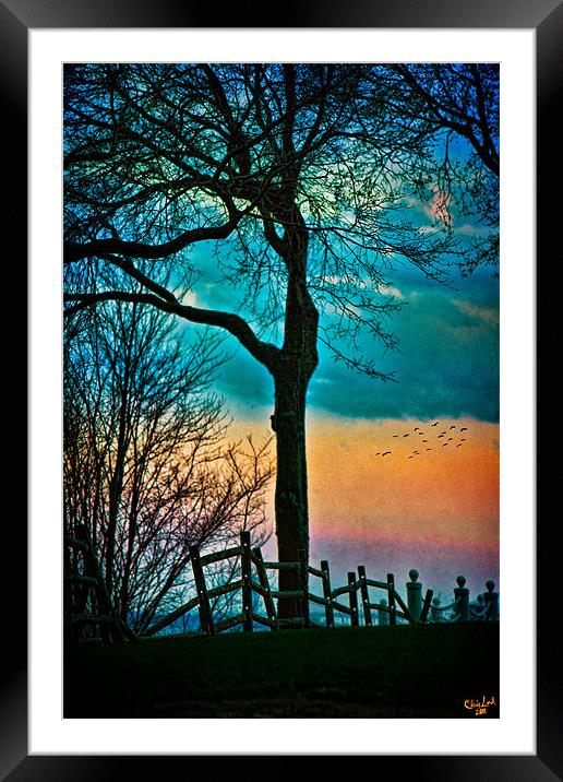 As Evening Falls Framed Mounted Print by Chris Lord