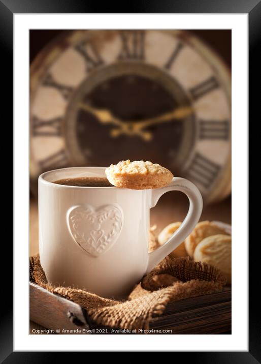 Time For Coffee Framed Mounted Print by Amanda Elwell