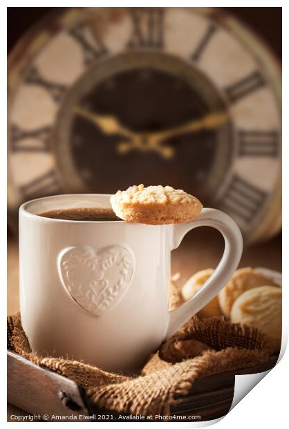 Time For Coffee Print by Amanda Elwell