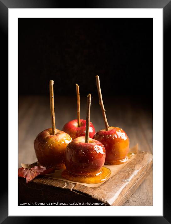 Group Of Candy Apples Framed Mounted Print by Amanda Elwell