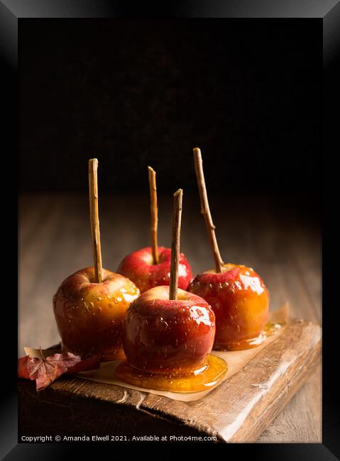 Group Of Candy Apples Framed Print by Amanda Elwell