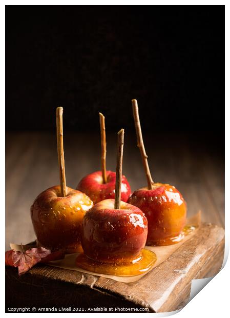 Group Of Candy Apples Print by Amanda Elwell