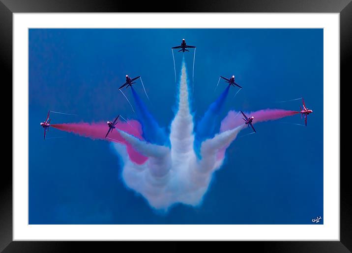 The Red Arrows Again! Framed Mounted Print by Chris Lord