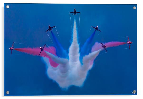 The Red Arrows Again! Acrylic by Chris Lord