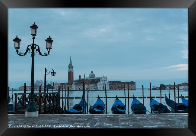 Venetian Gondolas Framed Print by Sarah Smith
